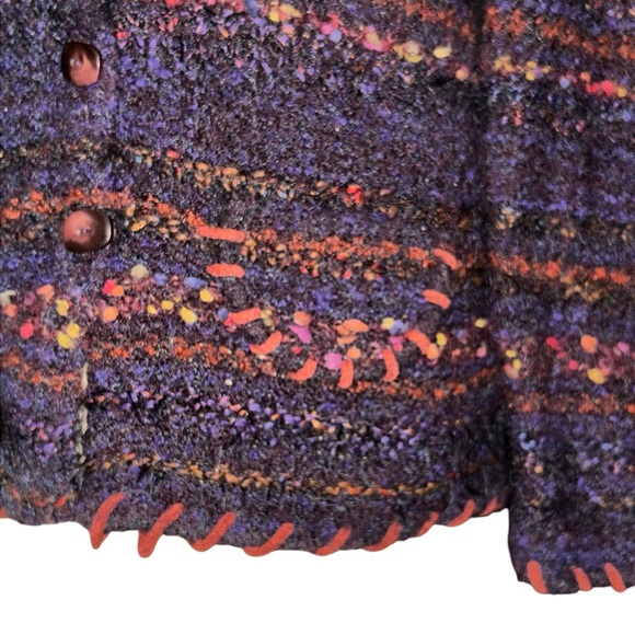 Coldwater Creek Wool Blend Multicolor Sweater-Blazer Size Medium - Picture 4 of 8